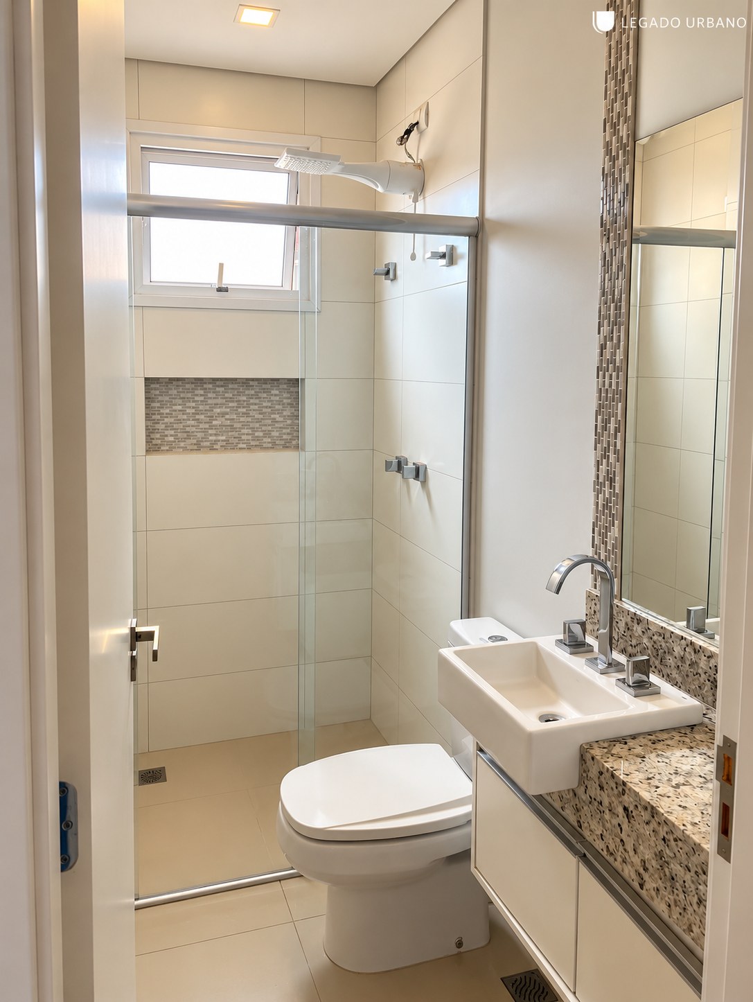Banheiro planejado do apartamento Uníque Marechal em Maringá